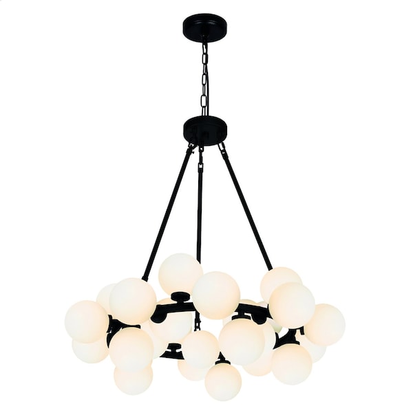 Cwi Lighting Arya 25 Light Chandelier With Black Finish 1020P26-25-101 - main